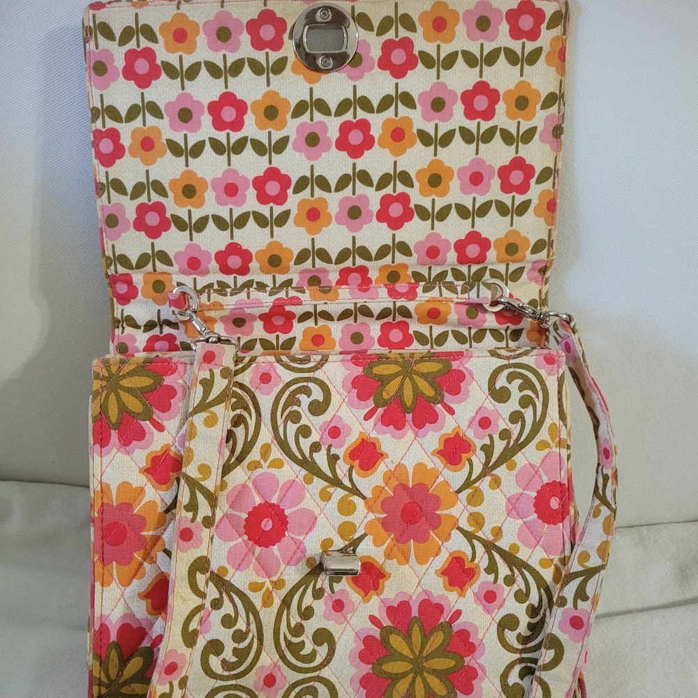 Vera Bradley Colorful Crossbody Bag 2010 Retired Print - Picture 5 of 10